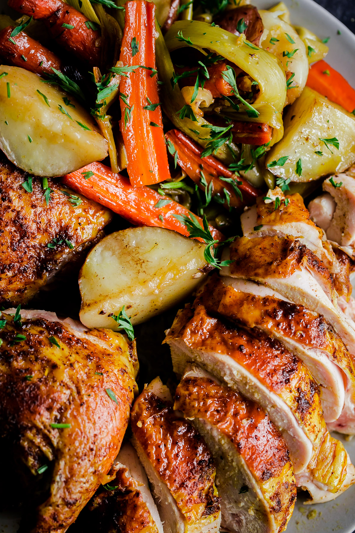 Middle Eastern Roast Chicken with Vegetables A Beautiful Plate