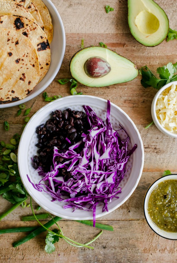 Vegetarian Breakfast Taco Ingredients