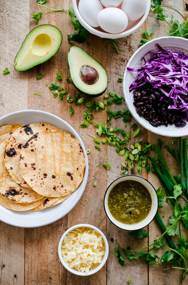 Vegetarian Breakfast Tacos. This EASY taco recipe can be made for breakfast, lunch, or dinner!