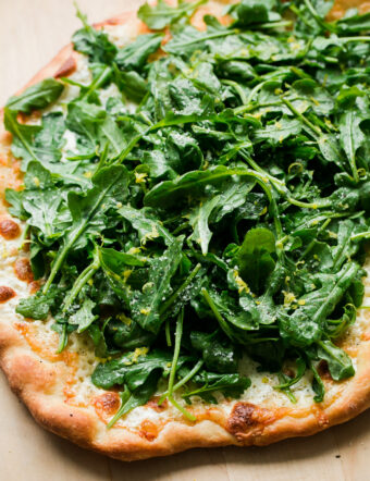 Lemon Truffle Arugula Pizza. One of my favorite pizza recipes!