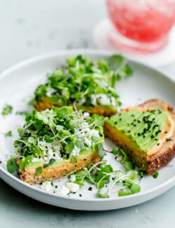 Spicy Hummus Avocado Toast with Feta