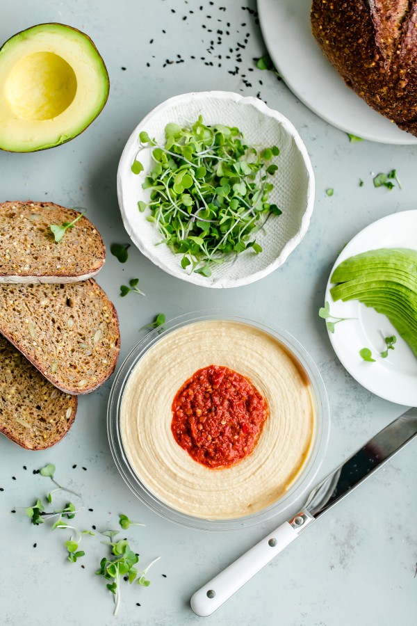 Spicy Hummus Avocado Toast Ingredients