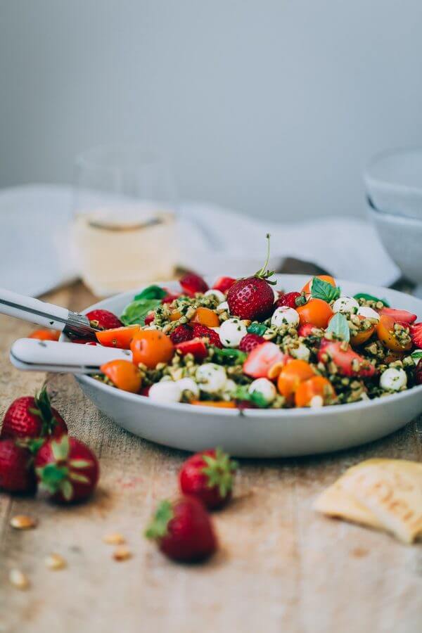 Strawberry Caprese Farro Salad