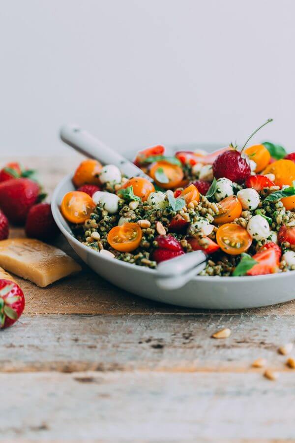 Strawberry Caprese Farro Salad