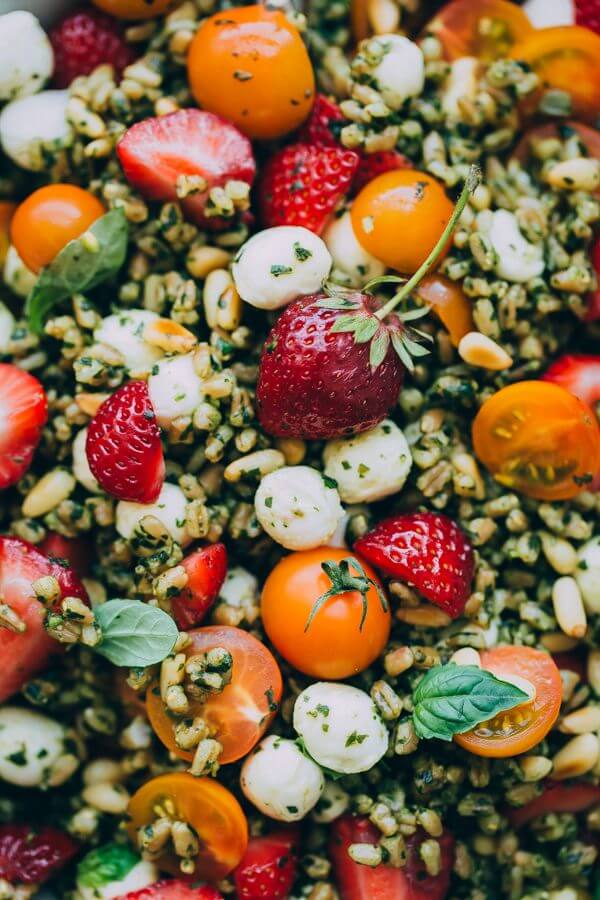 Strawberry Caprese Farro Salad