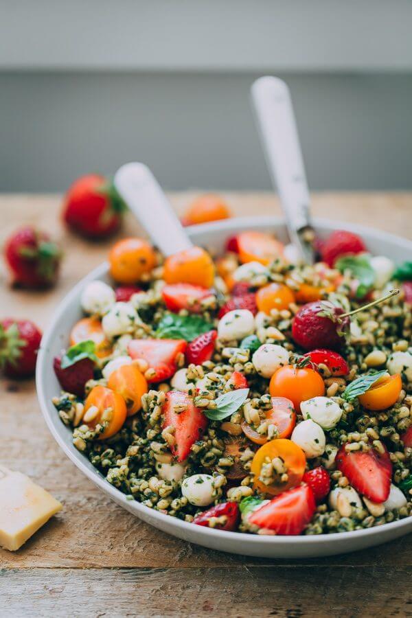 Strawberry Caprese Farro Sala