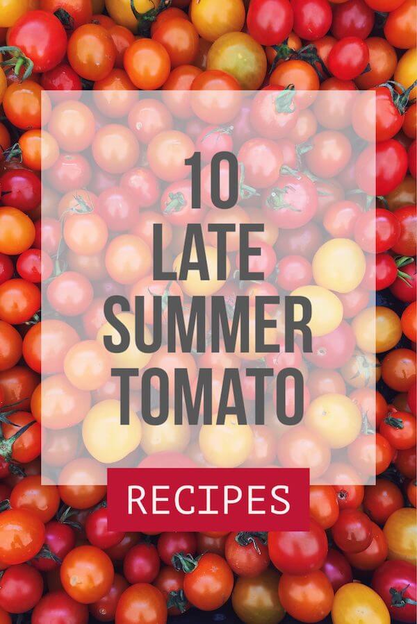 Late Summer Tomato Recipes - 10 mouth-watering, delicious recipes using fresh summer tomatoes!