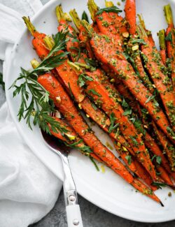 Roasted Carrots with Carrot Top Pesto