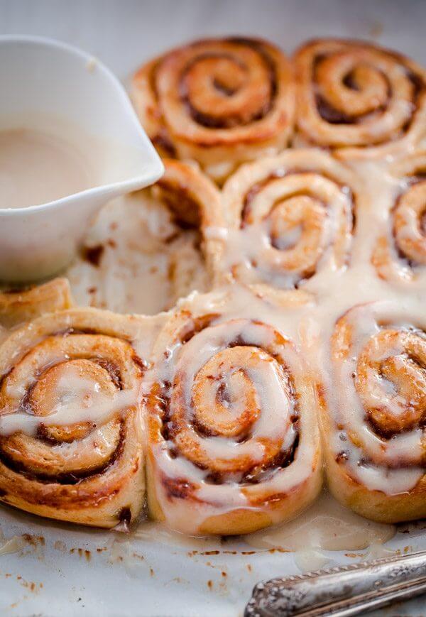 Pumpkin Butter Rolls with Creme Fraiche Frosting