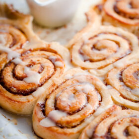 Pumpkin Butter Rolls with Creme Fraiche Frosting