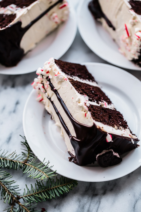 Candy Cane Crunch Cake