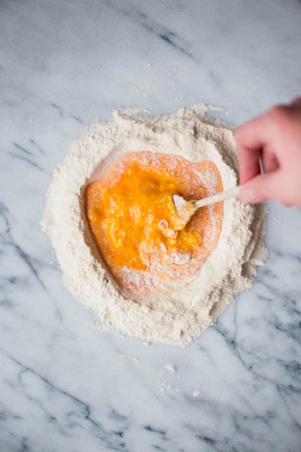 Pasta Dough Mixing by Hand