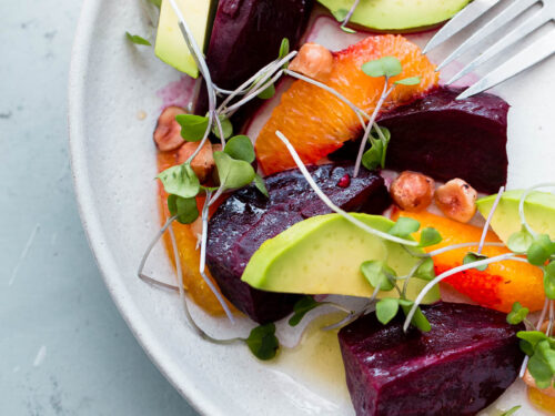 beet salad dressing with orange juice Roasted Beet and Orange Salad