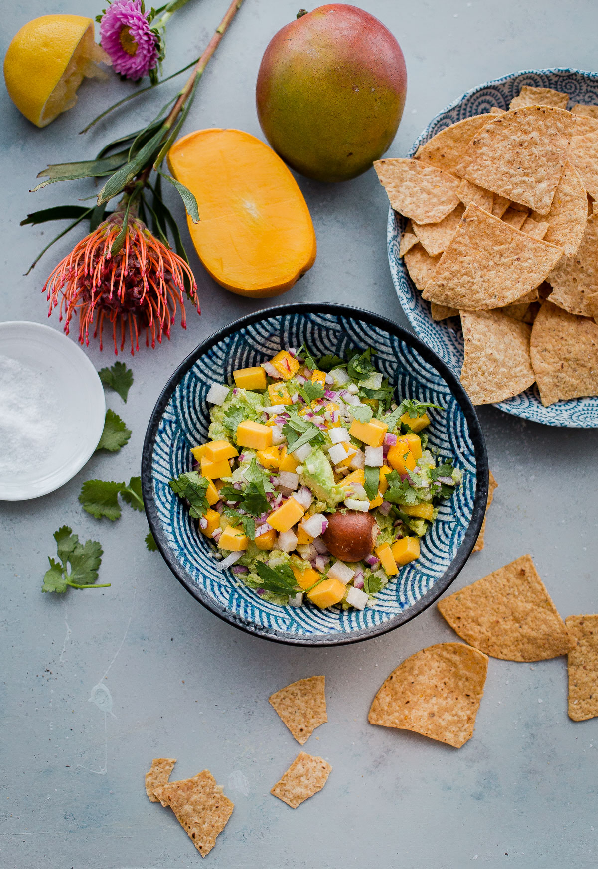 Tropical Mango Guacamole (Mango Guacamole Recipe) - A Beautiful Plate