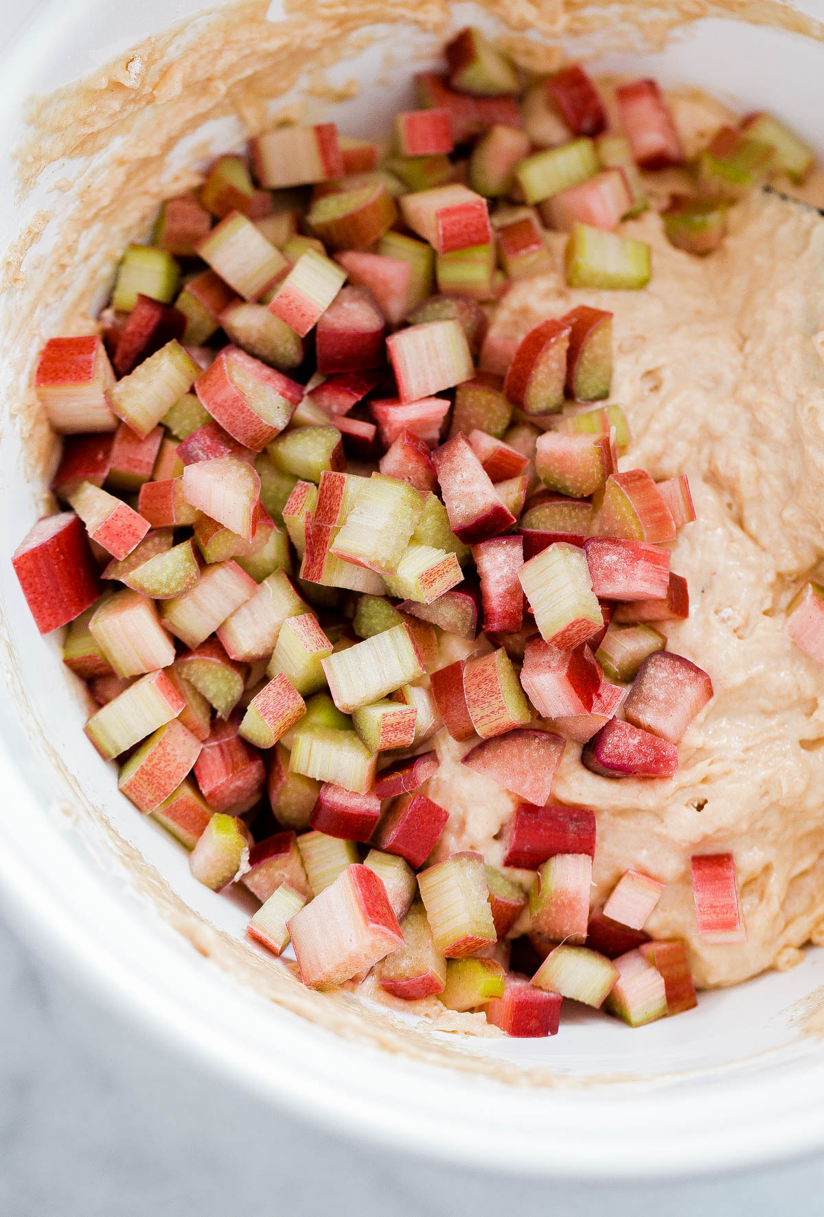 Rhubarb Muffin Batter