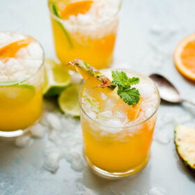 Pineapple Punch with Ginger Beer - a refreshing pineapple punch with a ginger and citrus punch