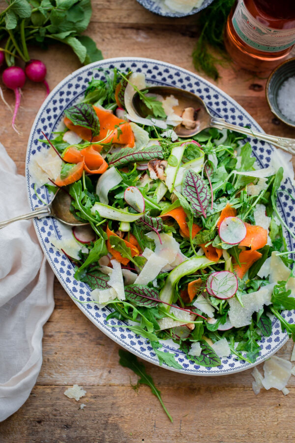 Image of Arugula and carrots vegetable garden