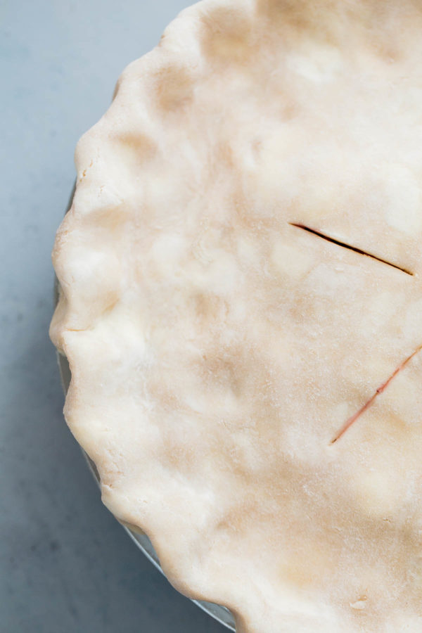 Crimped Pie Crust in Pan