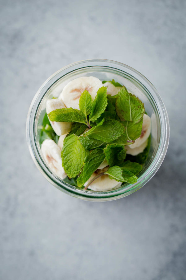 Make Ahead Smoothie Cups - Vanilla Mint Green Monster