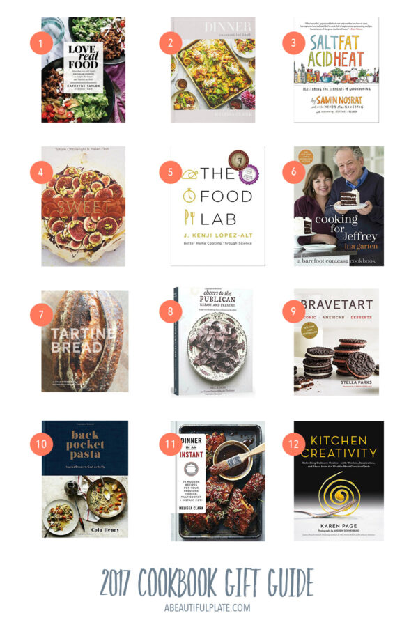 2017 Cookbook Gift Guide - my favorite cookbooks from this year! www.abeautifulplate.com