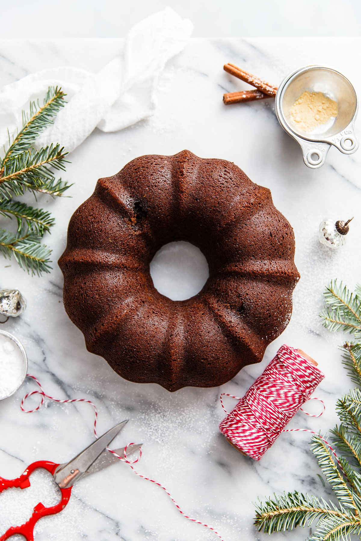 Gingerbread Bundt Cake (with Eggnog Whipped Cream) A Beautiful Plate