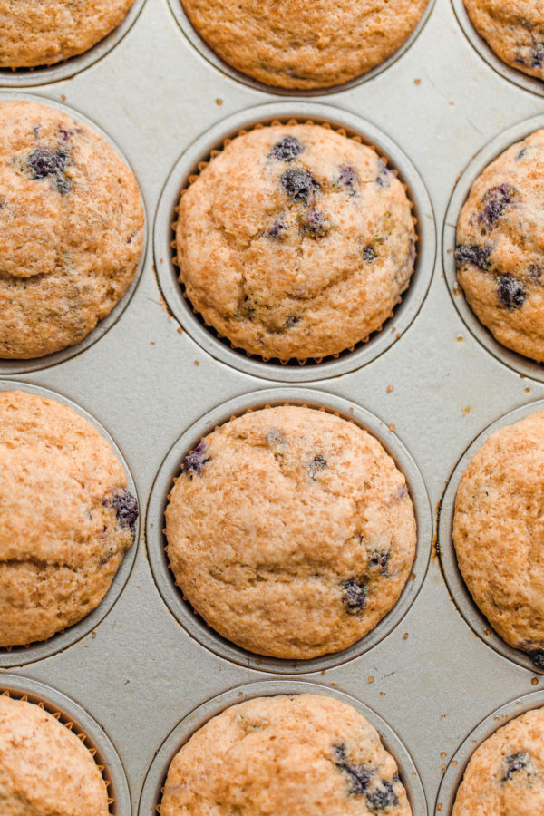 Easy Blueberry Muffins in a Pan