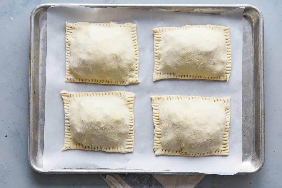 Potato Leek Pasties on a Sheet Pan