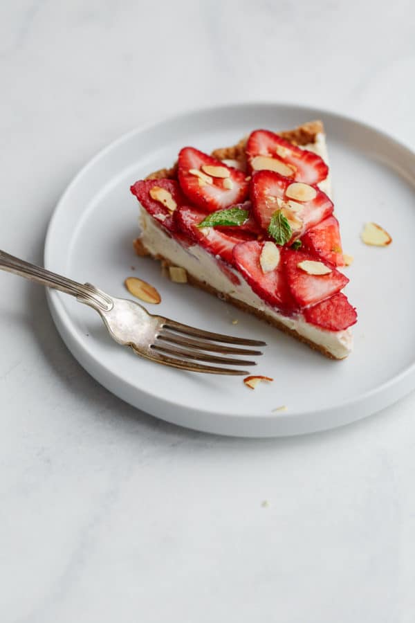 Slice of Strawberry Mascarpone Tart 