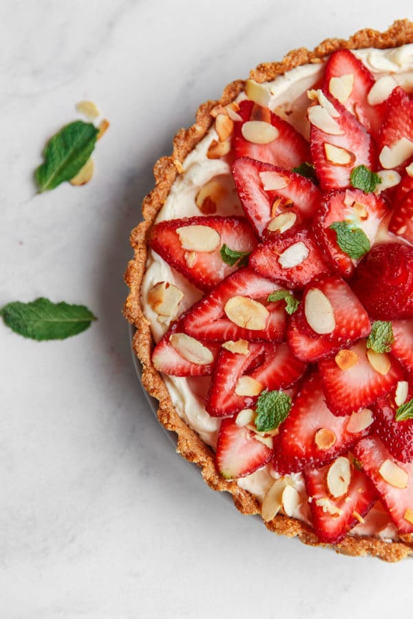 No Bake Strawberry Mascarpone Tart