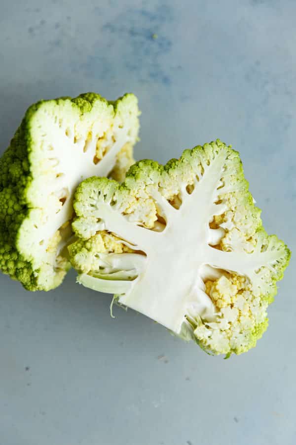 Romanesco Caulfilower Cut in Half