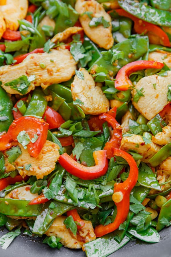 Easy Chicken Snow Pea Stir Fry 