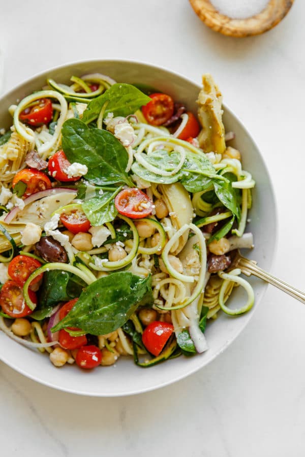 Mediterranean Zucchini Pasta Salad 