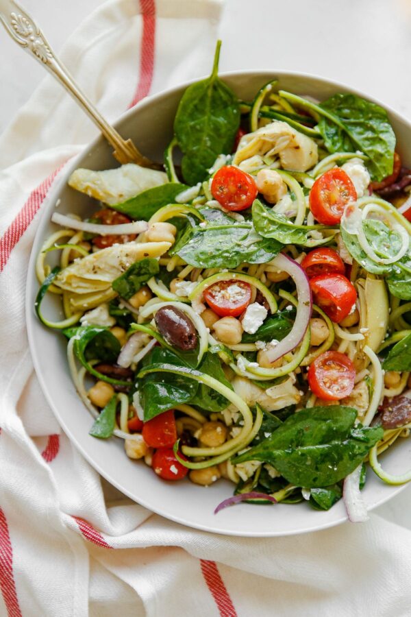 Mediterranean Zucchini Pasta Salad 