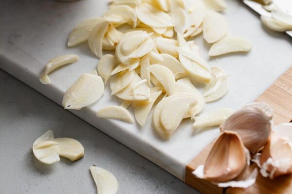 Thinly Sliced Garlic Cloves