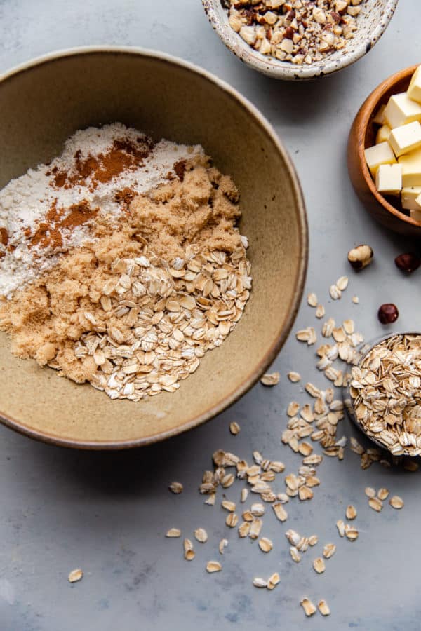 Crisp Topping Ingredients in Bowl