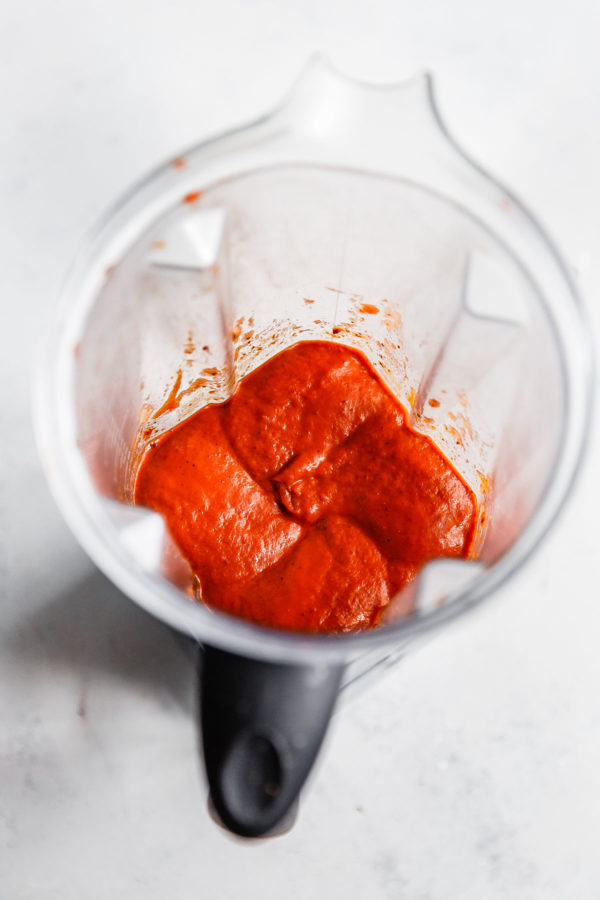 Dried Chile Mixture in Blender