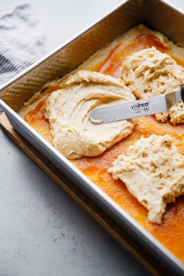 Spiced Coffee Cake Batter in Pan