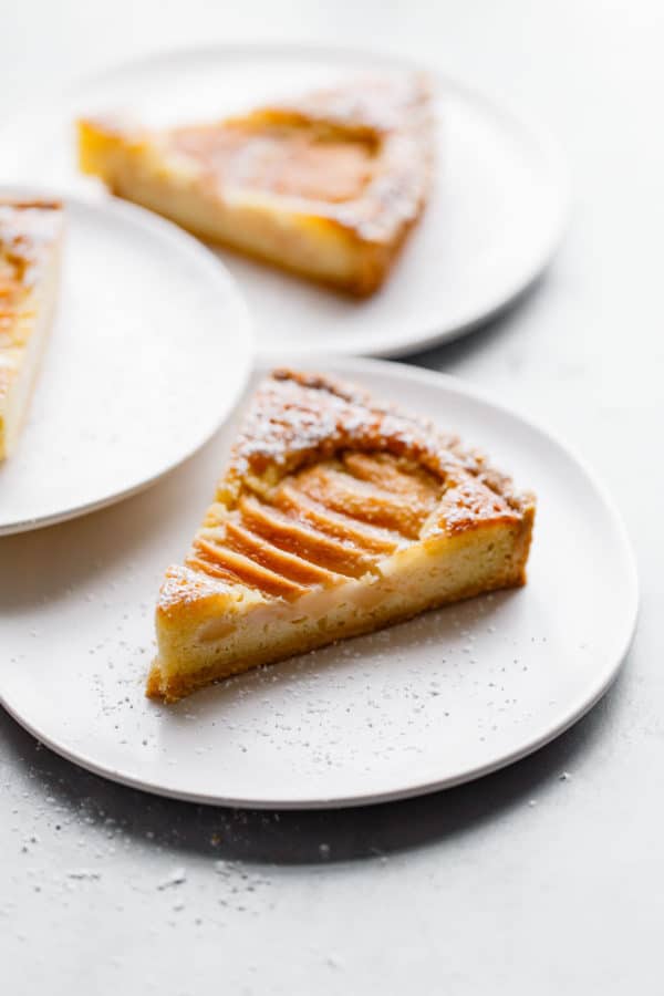 Slice of Pear Frangipane Tart 