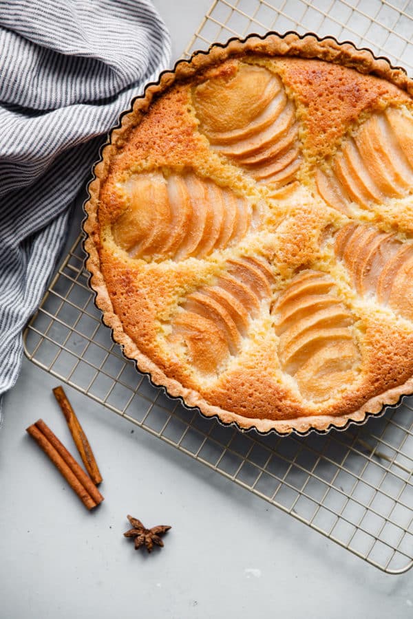 Poached Pear Tart 