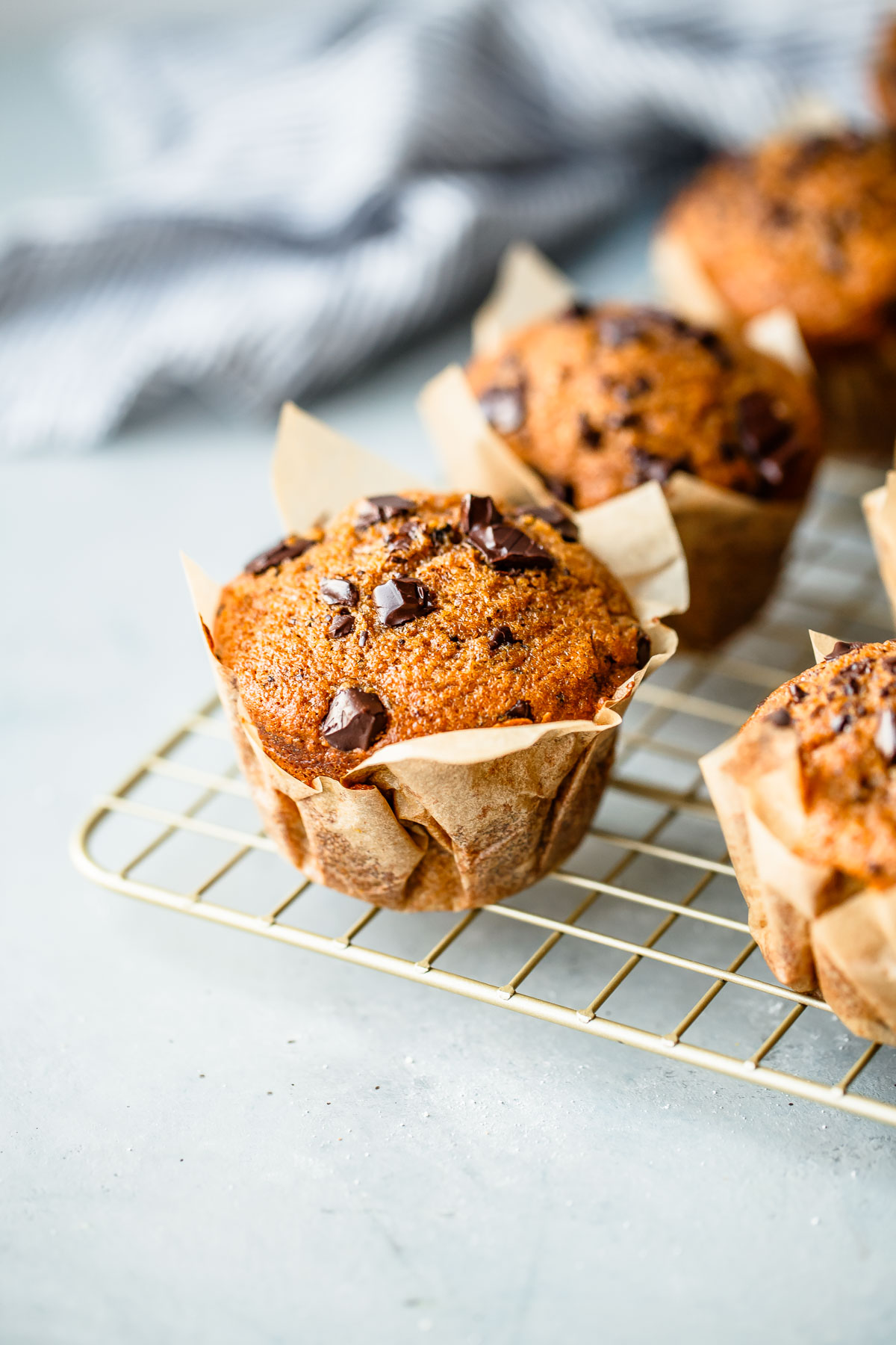 Pumpkin Chocolate Chip Muffins with Coffee Glaze A Beautiful Plate