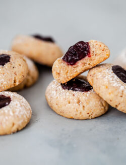 Hazelnut Thumbprint Cookies with Jam