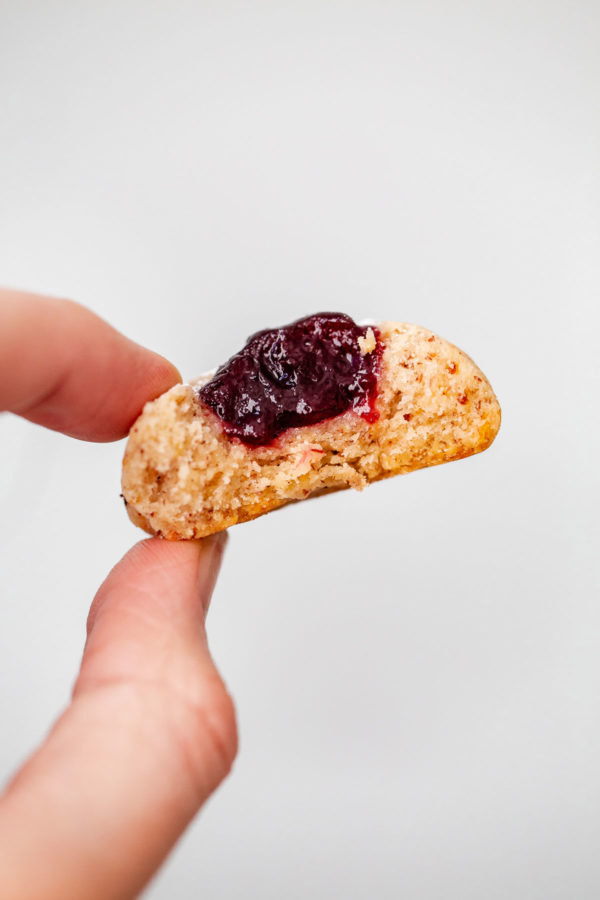 Hazelnut Thumbprint Cookies with Jam