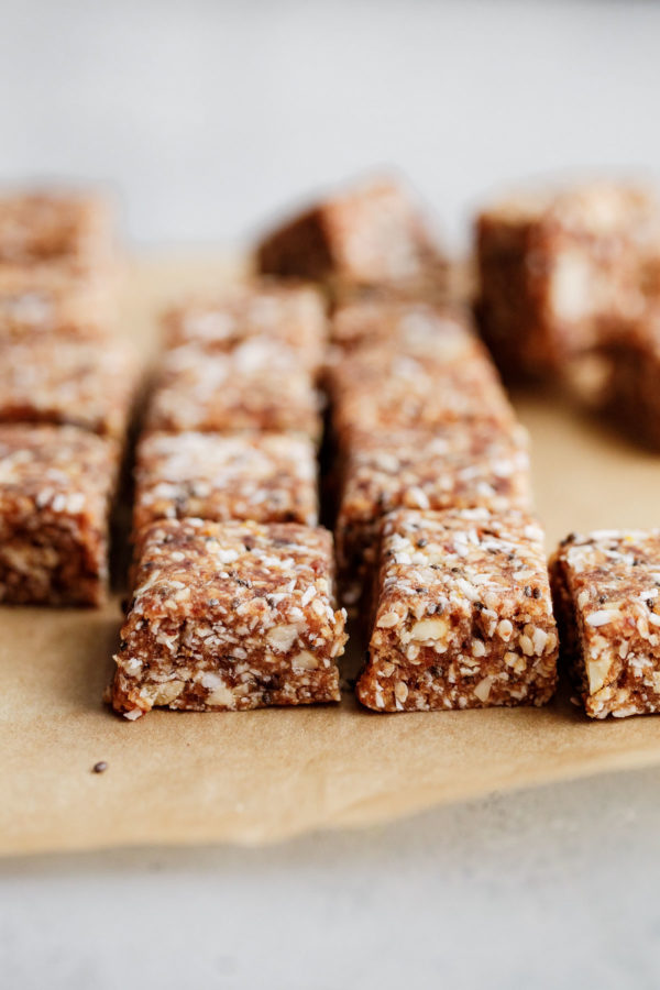 Sliced Coconut Cashew Chia Energy Bites