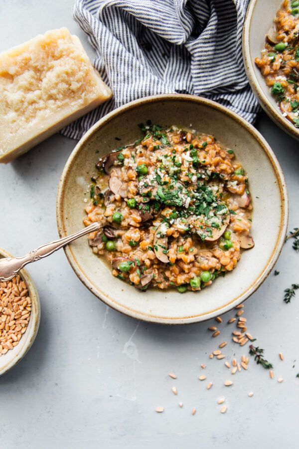 Mushroom Farro Risotto 