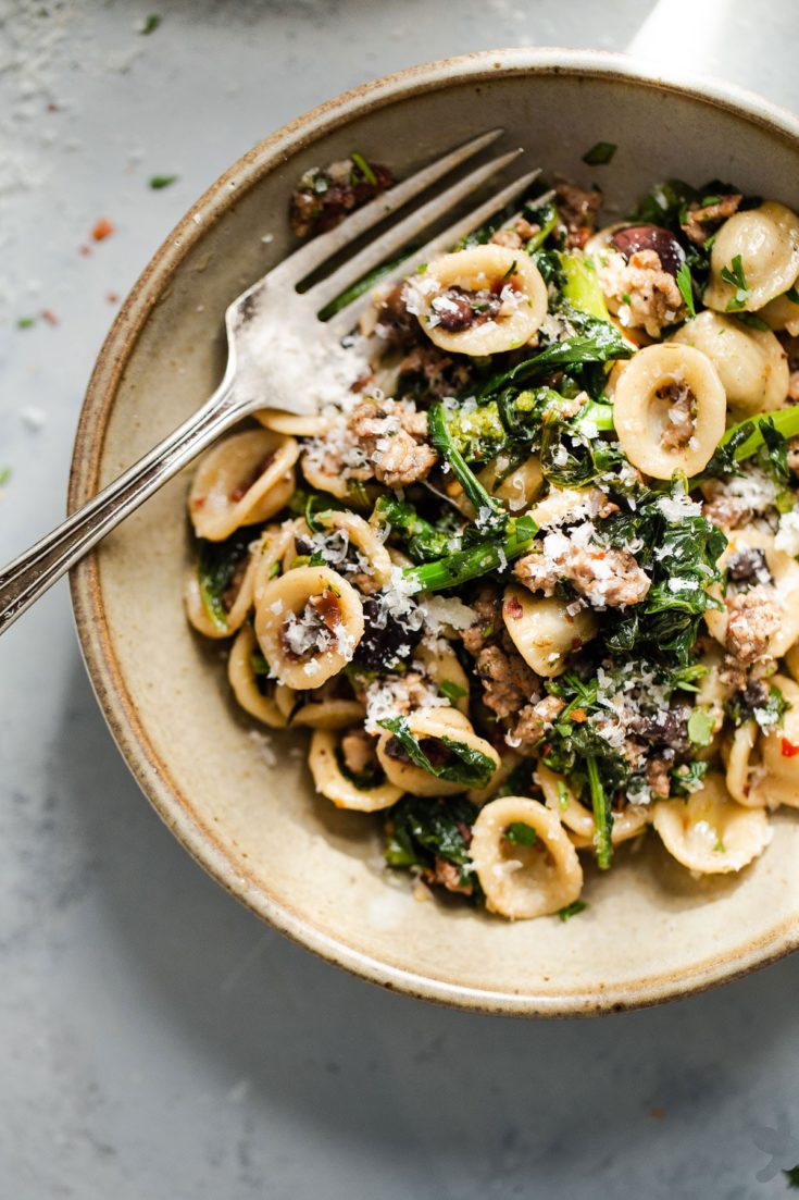 Broccoli Rabe and Sausage Pasta A Beautiful Plate