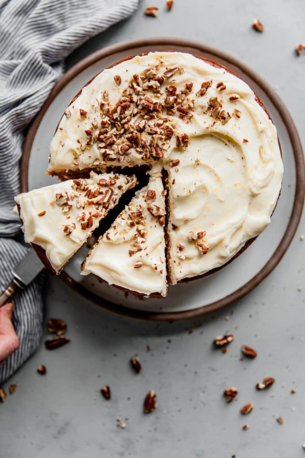 Sliced Carrot Cake