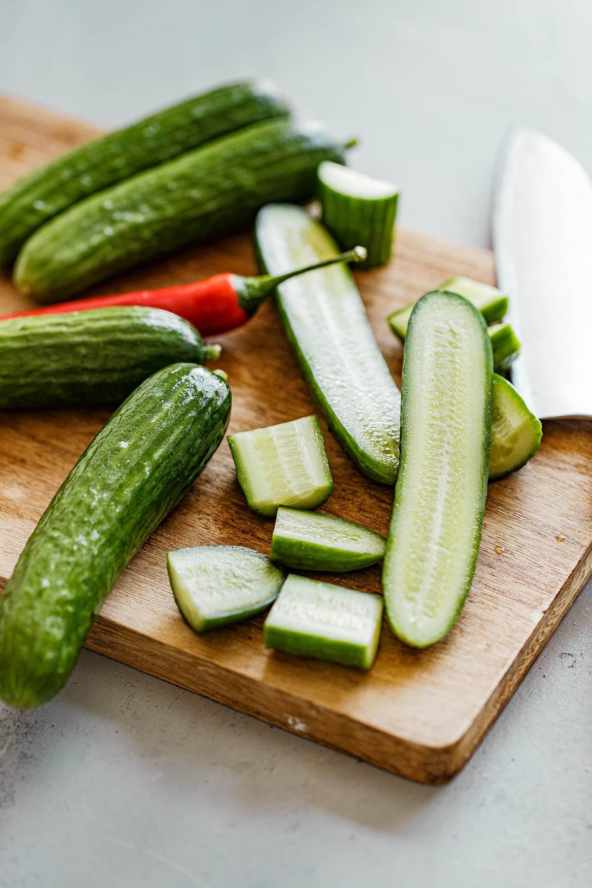 Chinese Cucumber Salad (Smashed Cucumber Salad) - A Beautiful Plate