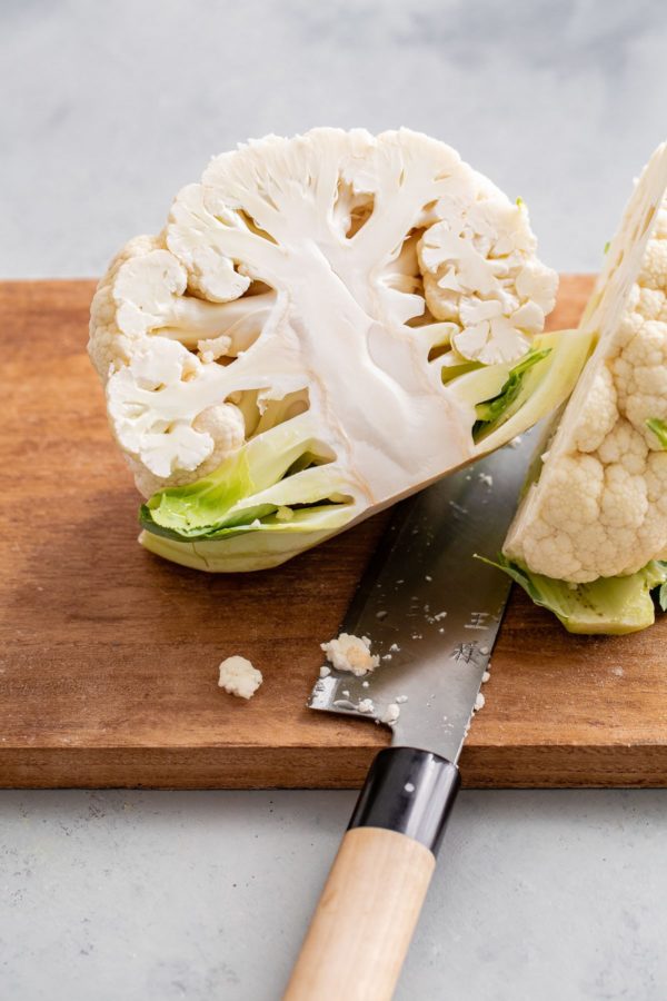 Sliced Head of Cauliflower