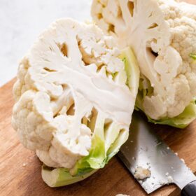 Sliced Head of Cauliflower