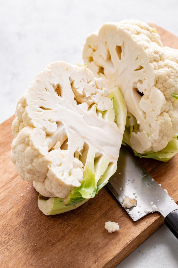 Sliced Head of Cauliflower